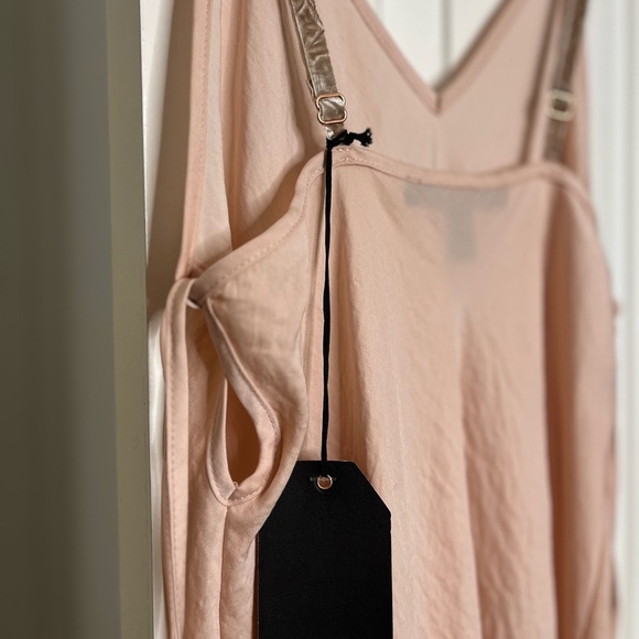 NWT Midnight Bakery Satin Bias Cut Chemise Slip Dress XS Rose - Picture 5 of 14